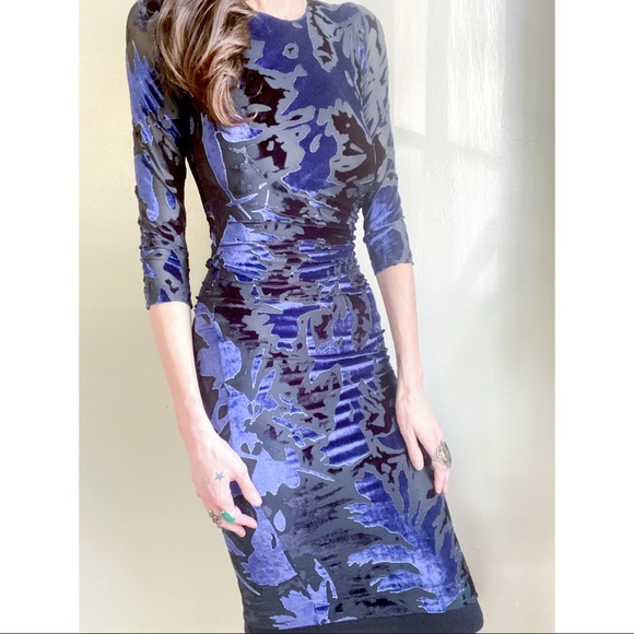 fuzzi Dresses & Skirts - NWT fuzzi velvet burnout midi